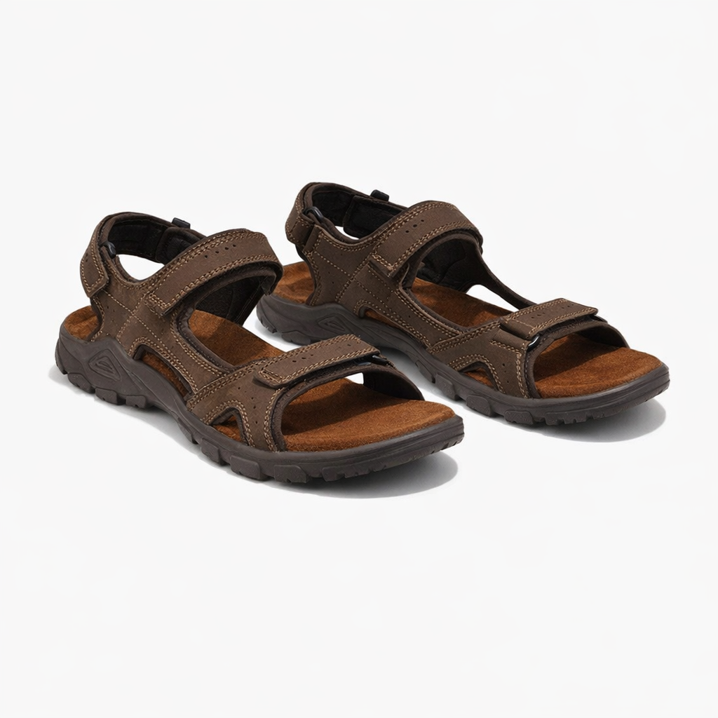 Roamers BILL Mens Comfort Sandals Brown
