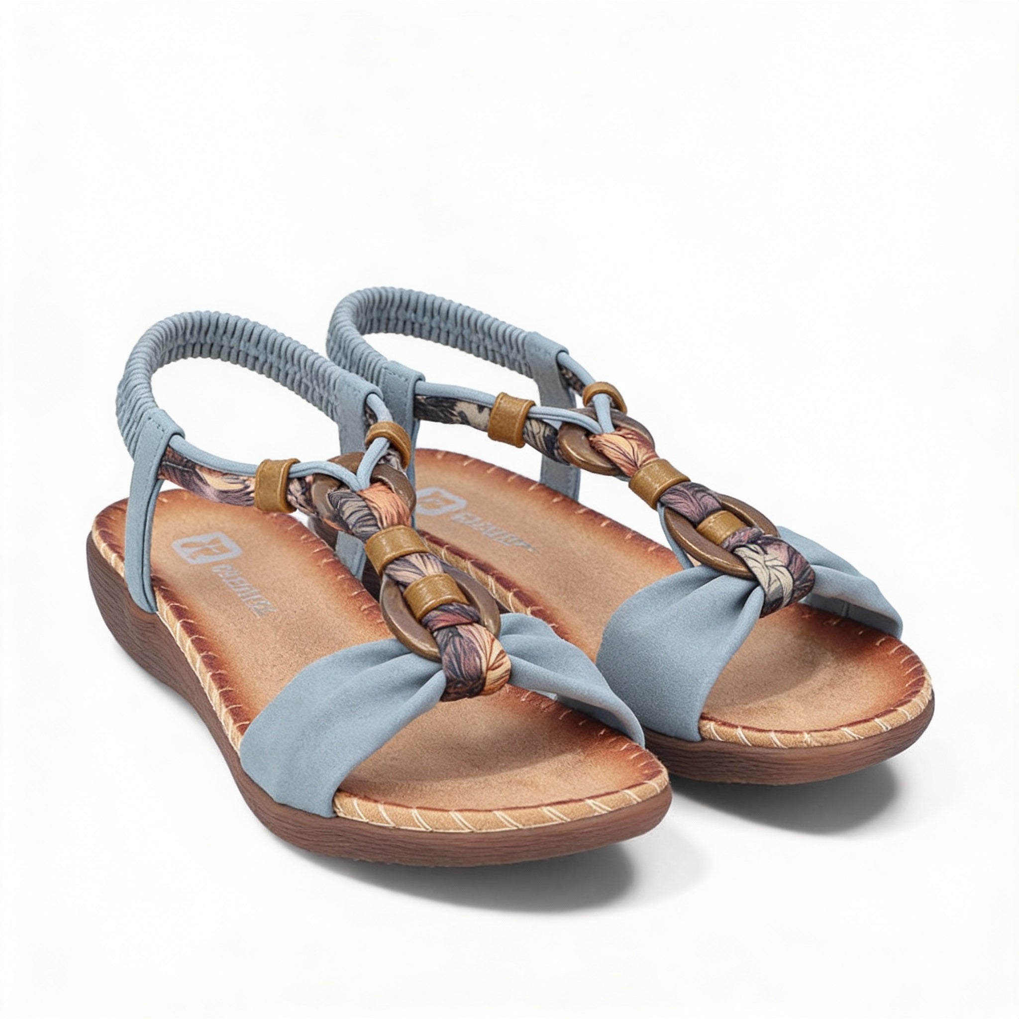 Rieker V7568 Womens Ankle Strap Sandals Blue