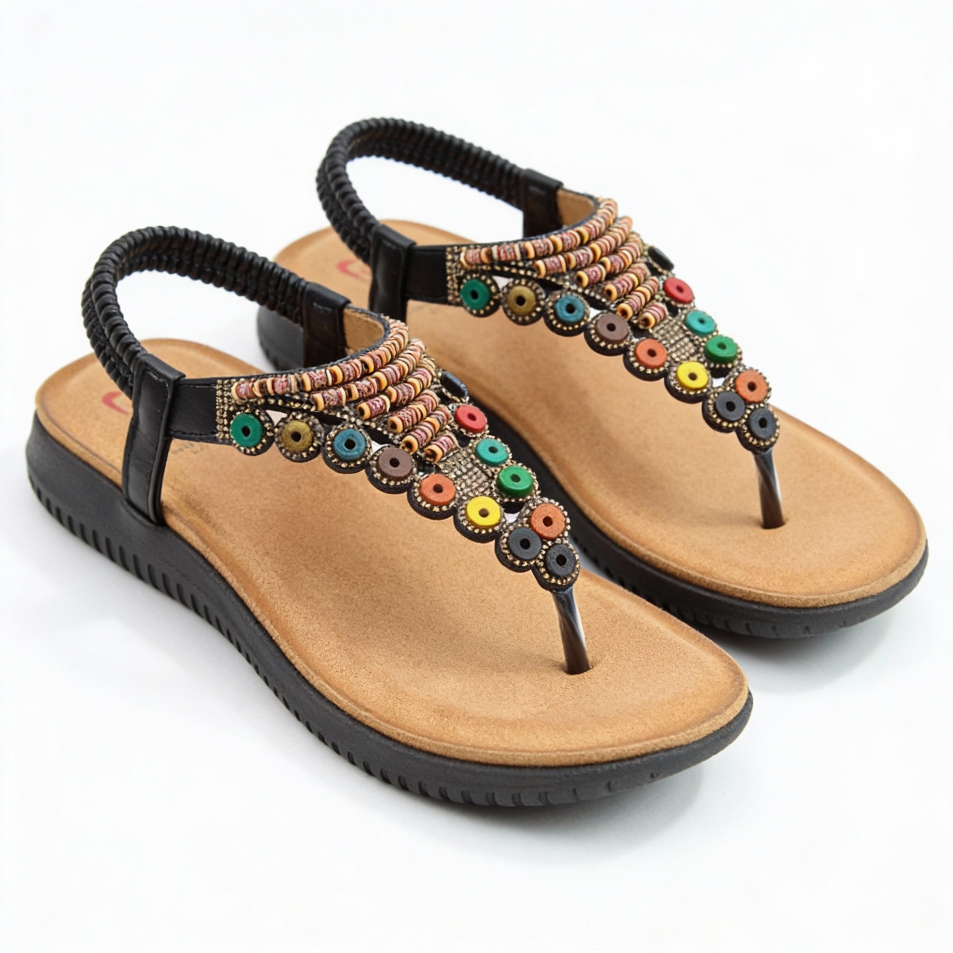 Heavenly Feet RADIANCE Womens Toe ring Sandals Black