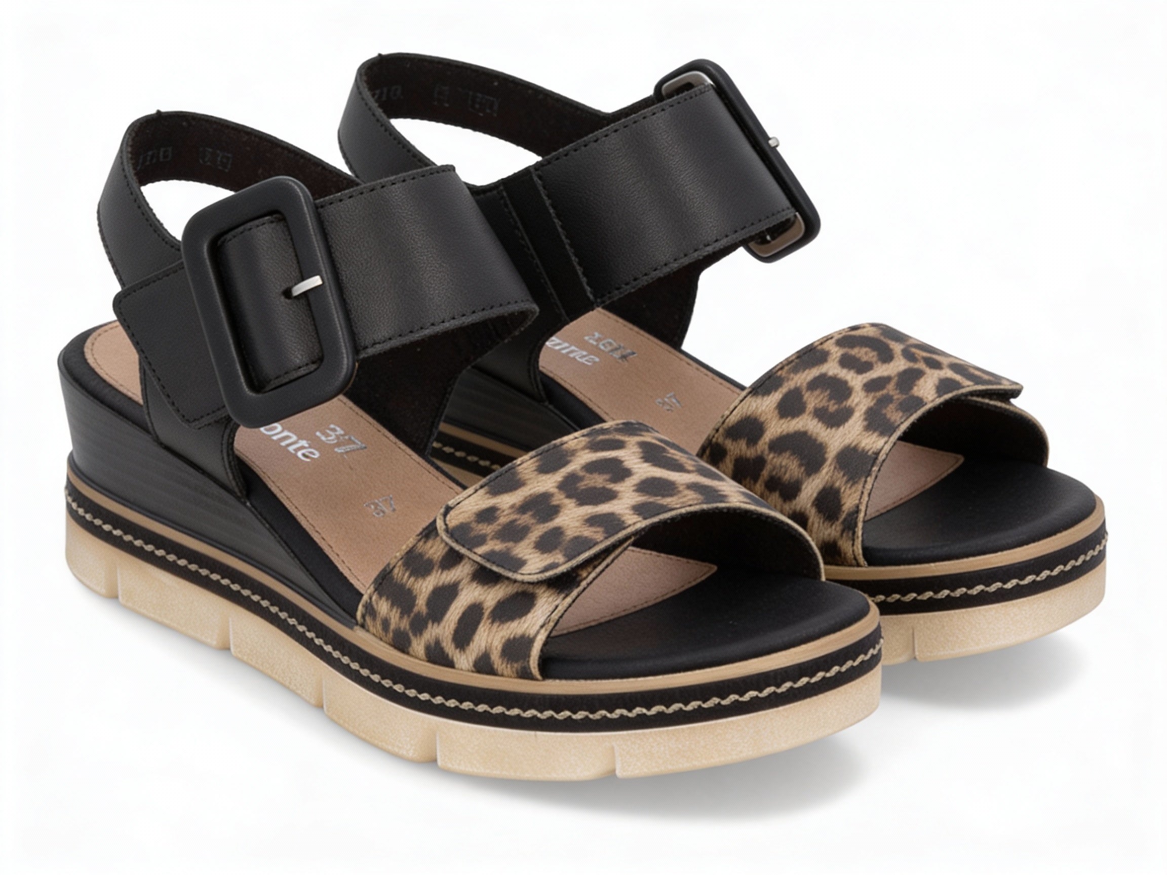 Remonte D2L53-03 Womens Wedge Sandals Black