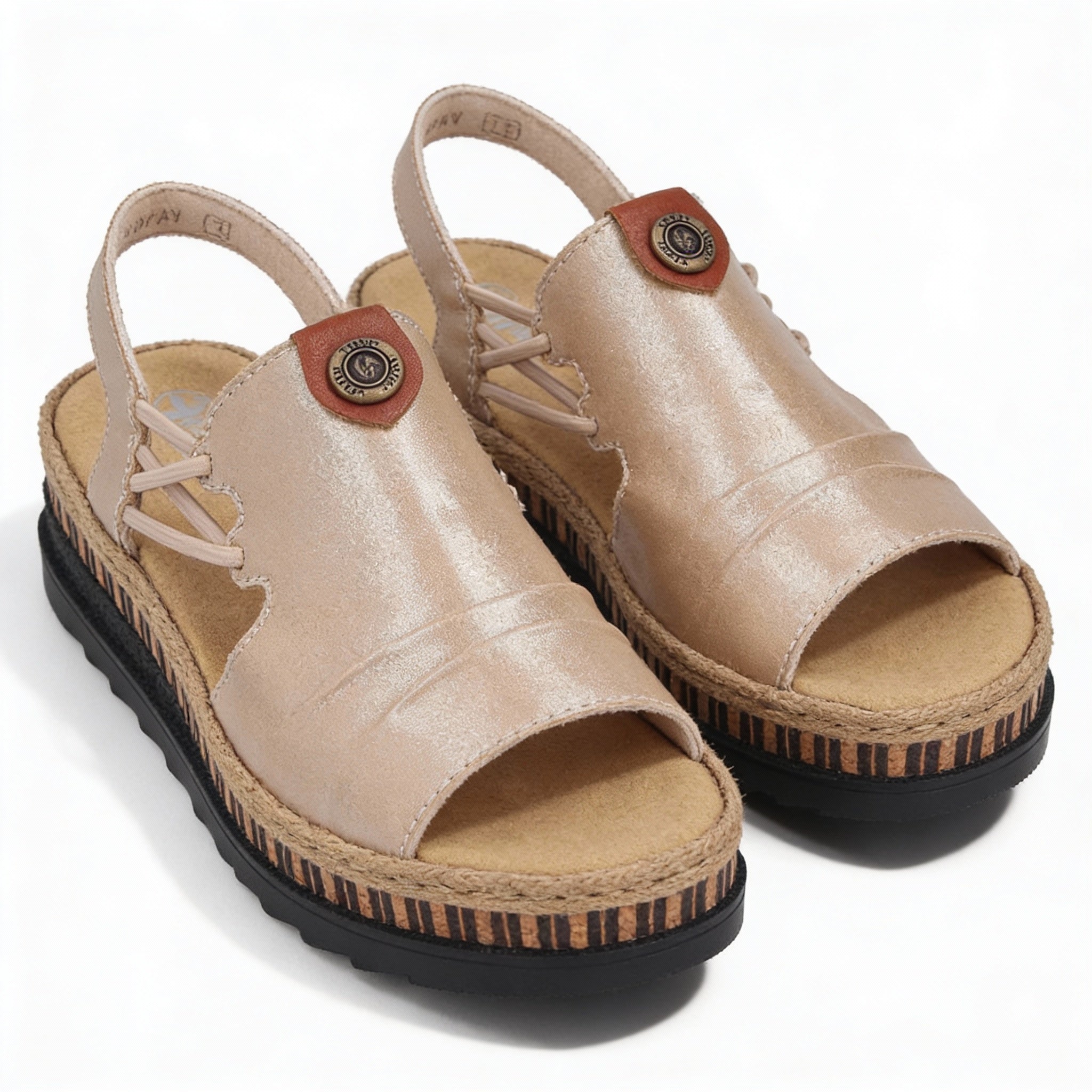 Rieker REGINA Womens Slingback Sandals Beige