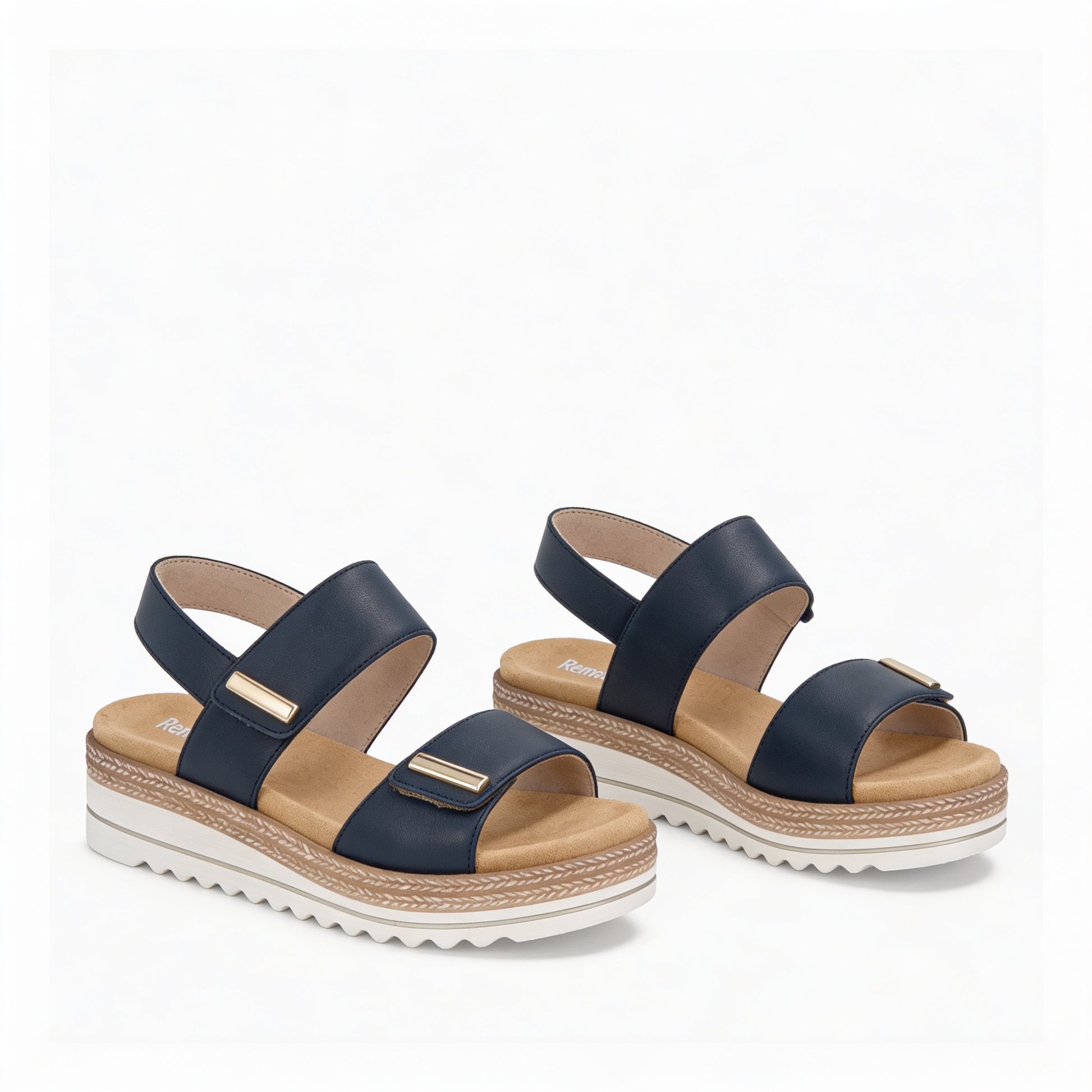 Remonte D0Q59 Womens Ankle Strap Sandals Blue