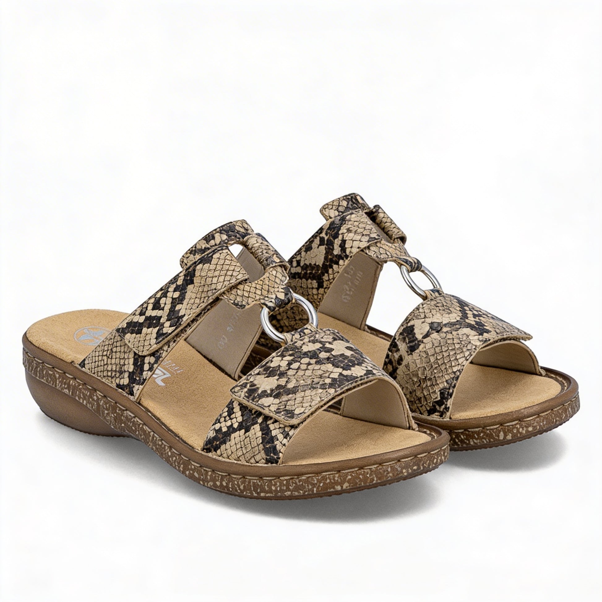 Rieker 628P9-20 Womens Ankle Strap Sandals Brown