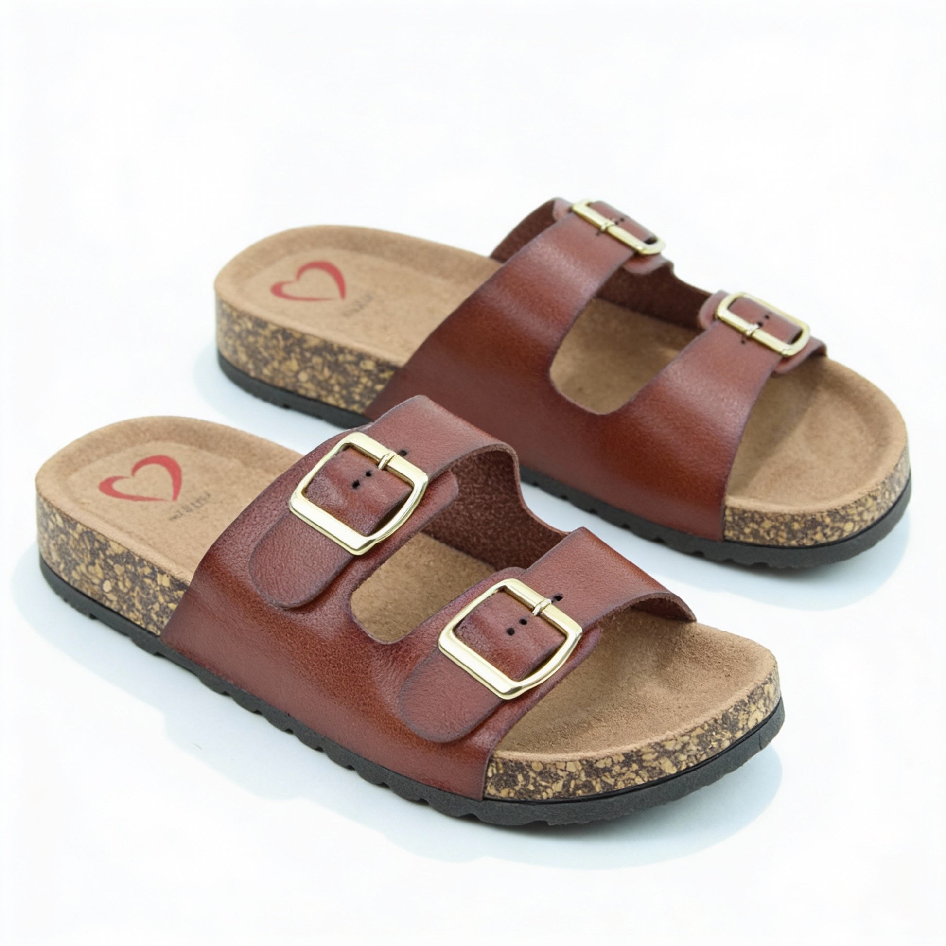 Heavenly Feet HARMONY2 Womens Mules Sandals Redwood