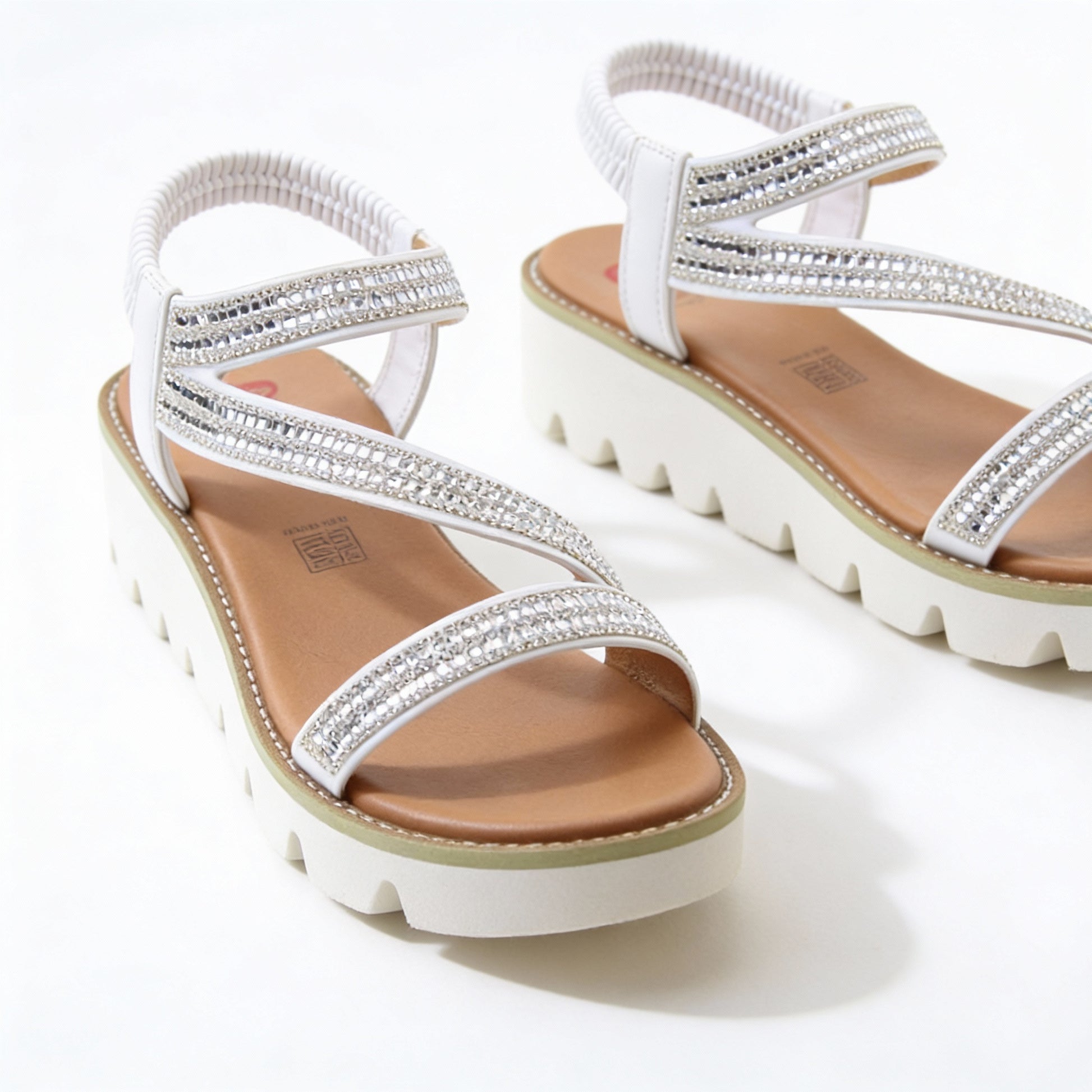 Heavenly Feet FRESCO Womens Slingback Sandals White