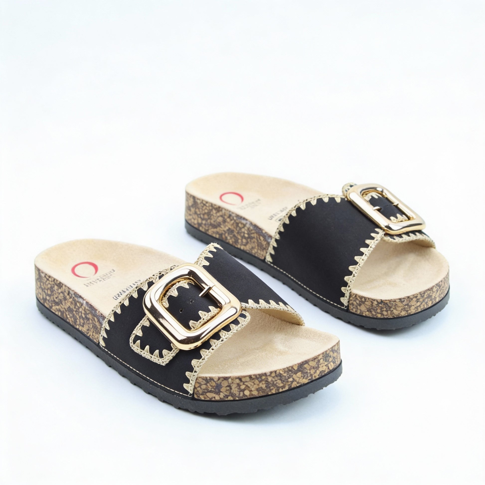 Heavenly Feet REED Womens Mules Sandals Black