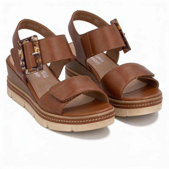 Remonte JERILYN Womens Wedge Sandals Tan