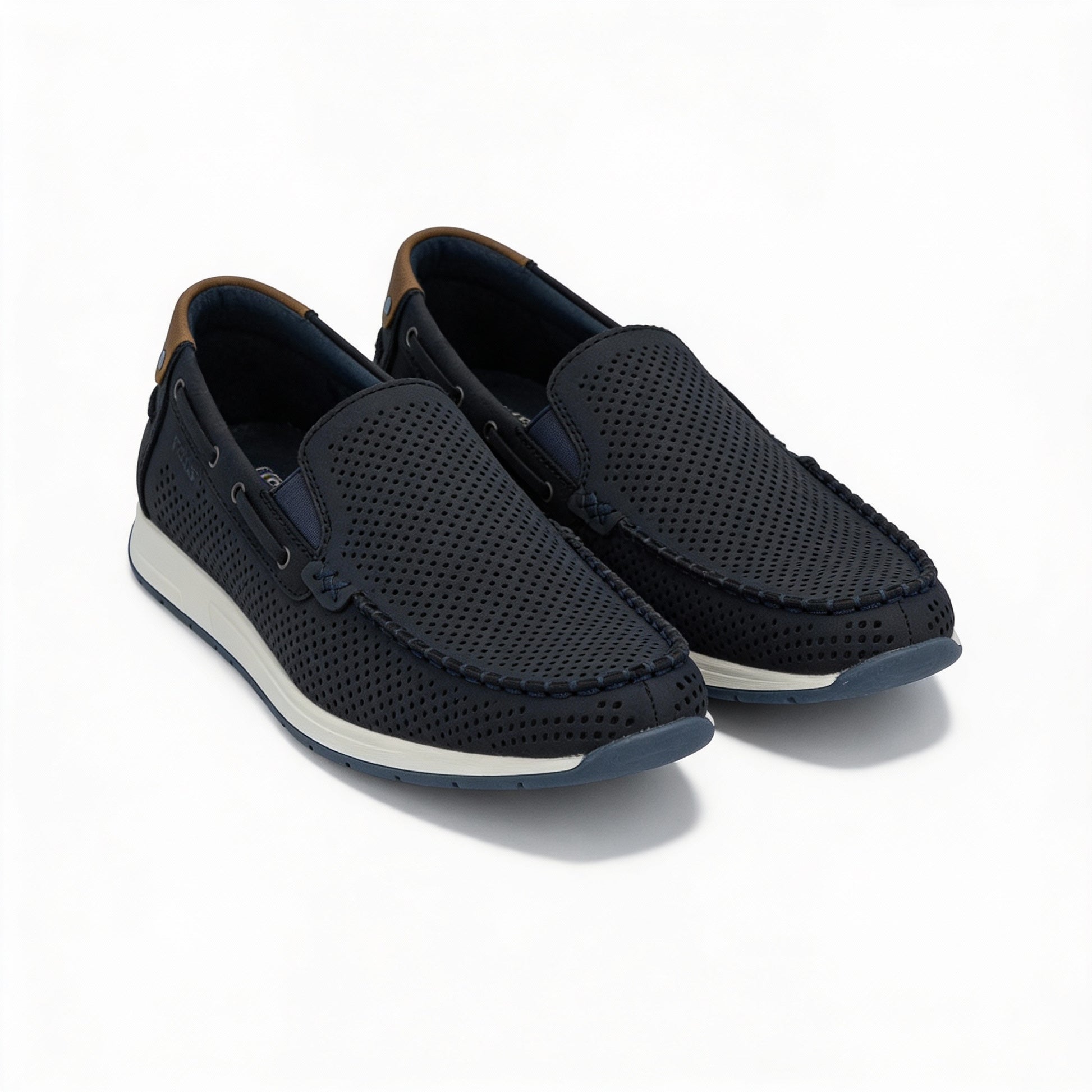 Rieker 11957 Mens Loafer Shoes Blue