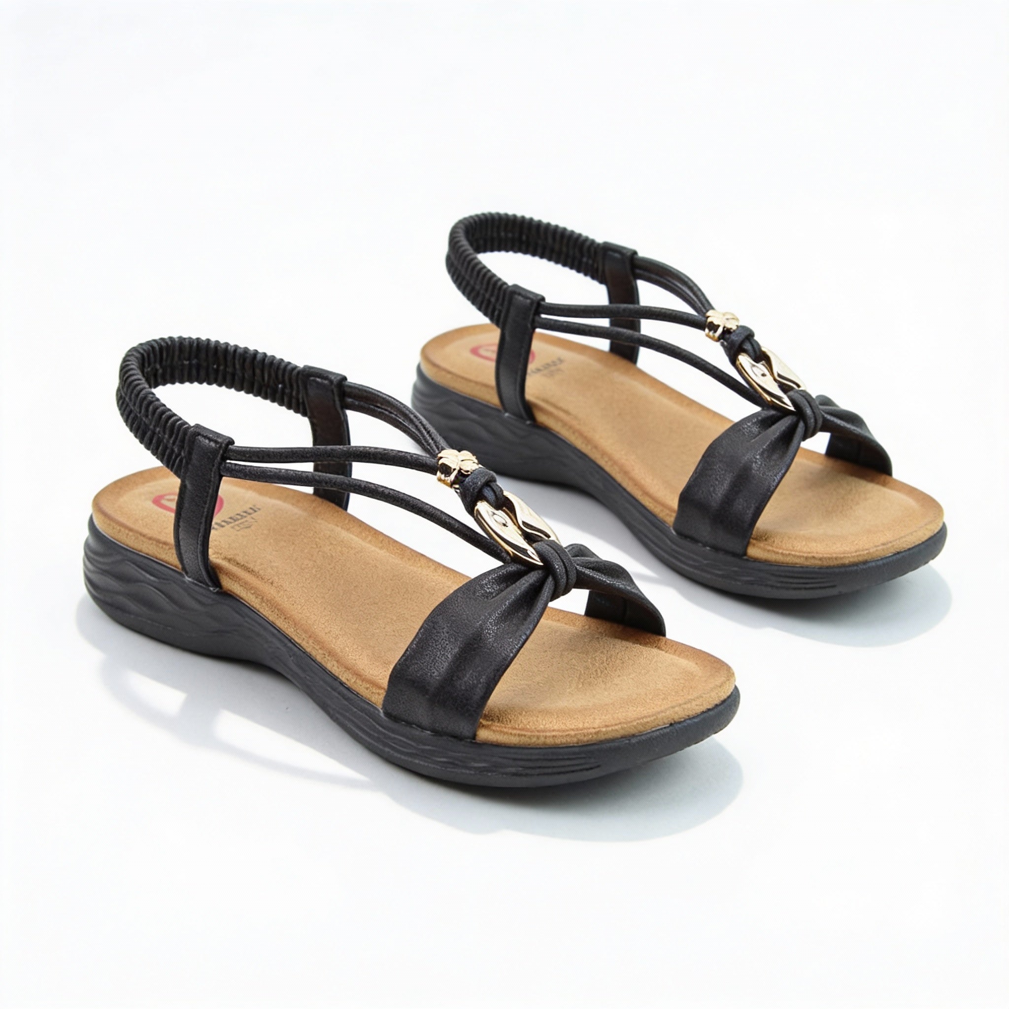 Heavenly Feet CHIME Womens Slingback Sandals Black