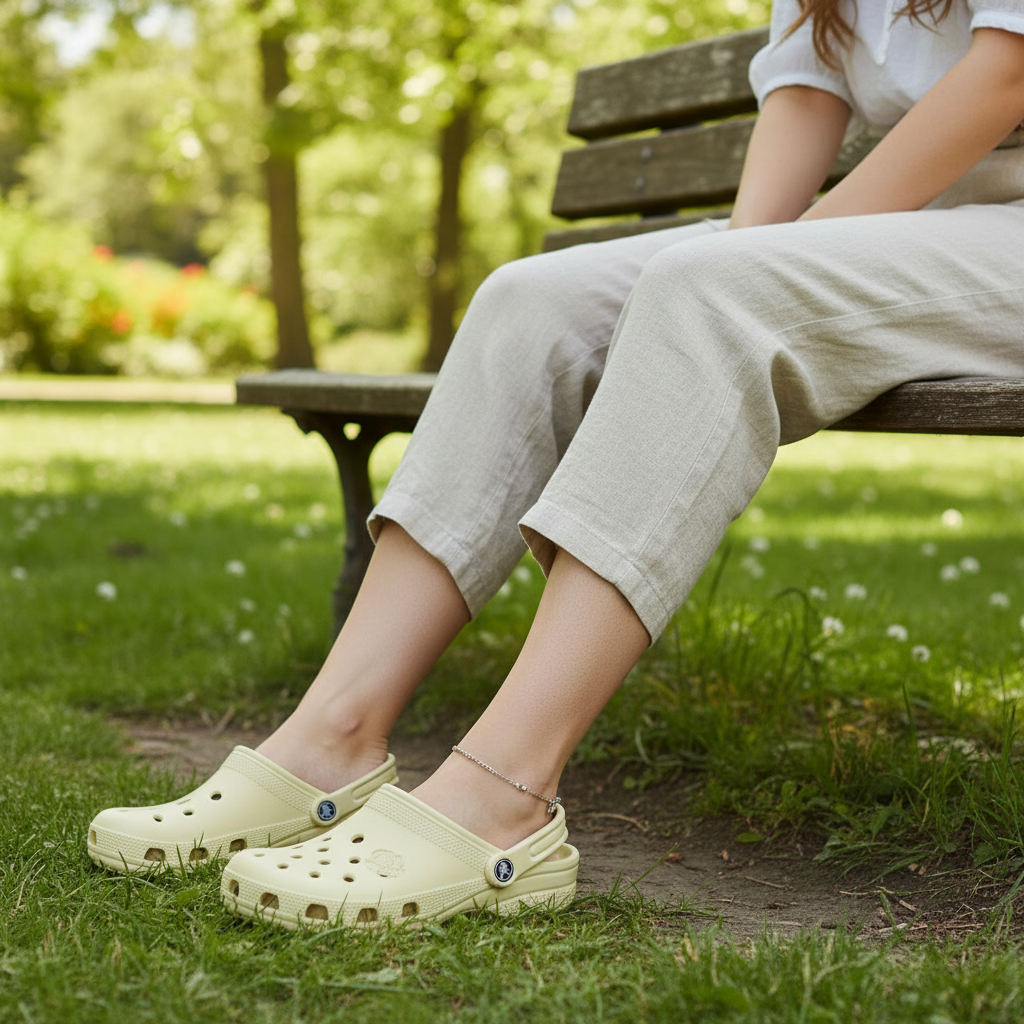 Crocs CLASSIC Unisex Adults Clogs Yellow Light