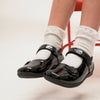 Hush Puppies JESSICA Girls School Shoes Patent Black
