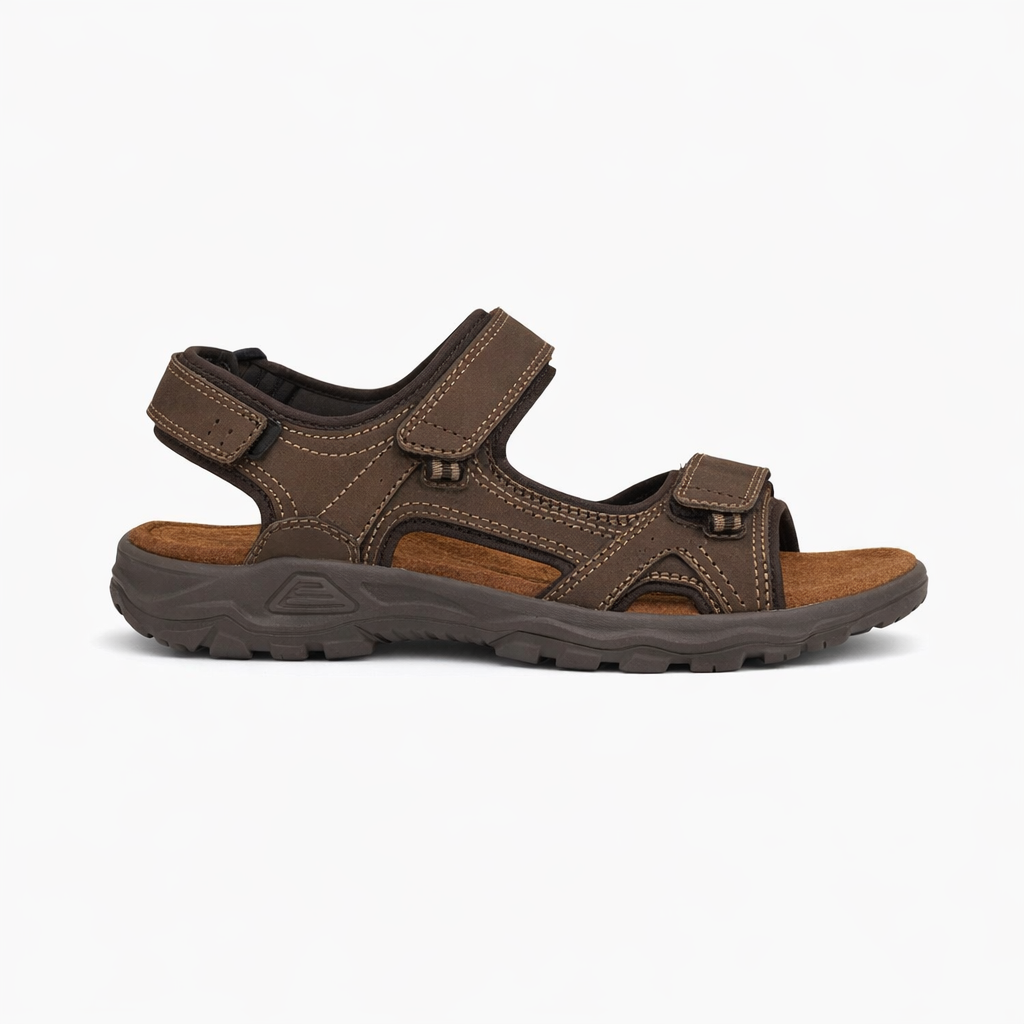 Roamers BILL Mens Comfort Sandals Brown