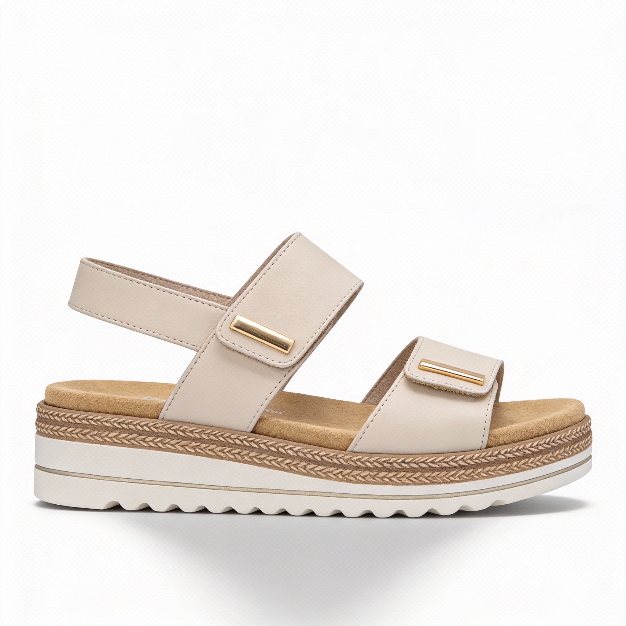 Remonte D0Q59 Womens Ankle Strap Sandals Beige