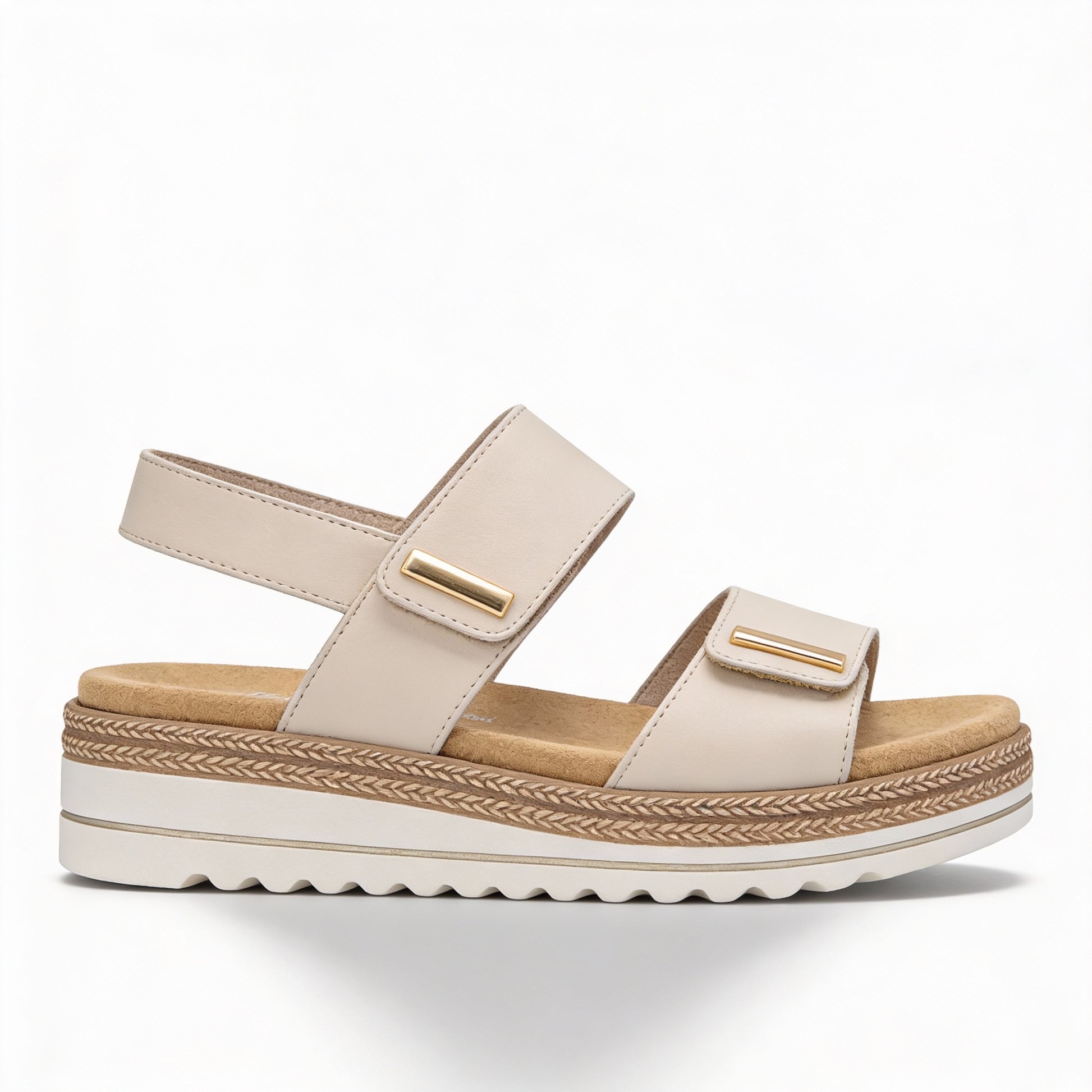 Remonte D0Q59 Womens Ankle Strap Sandals Beige