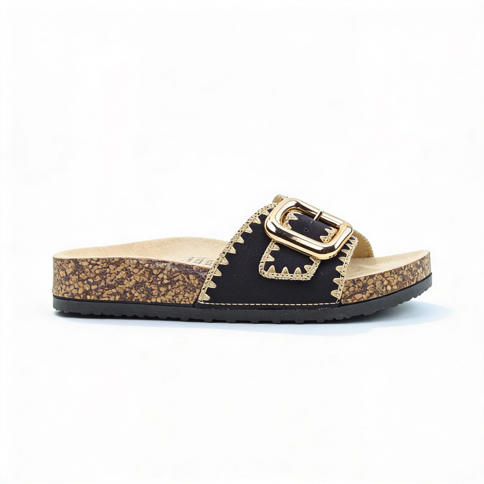 Heavenly Feet REED Womens Mules Sandals Black