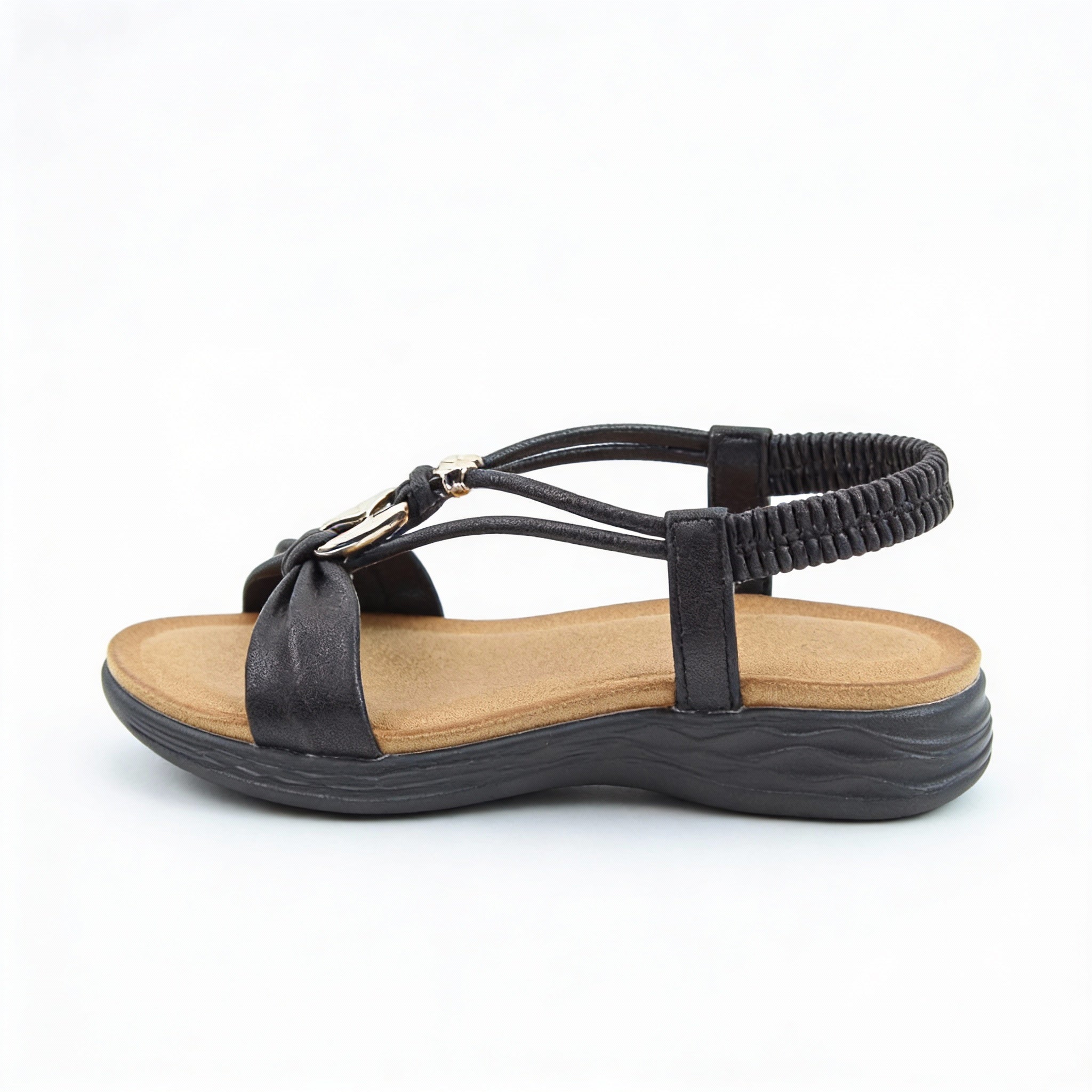 Heavenly Feet CHIME Womens Slingback Sandals Black