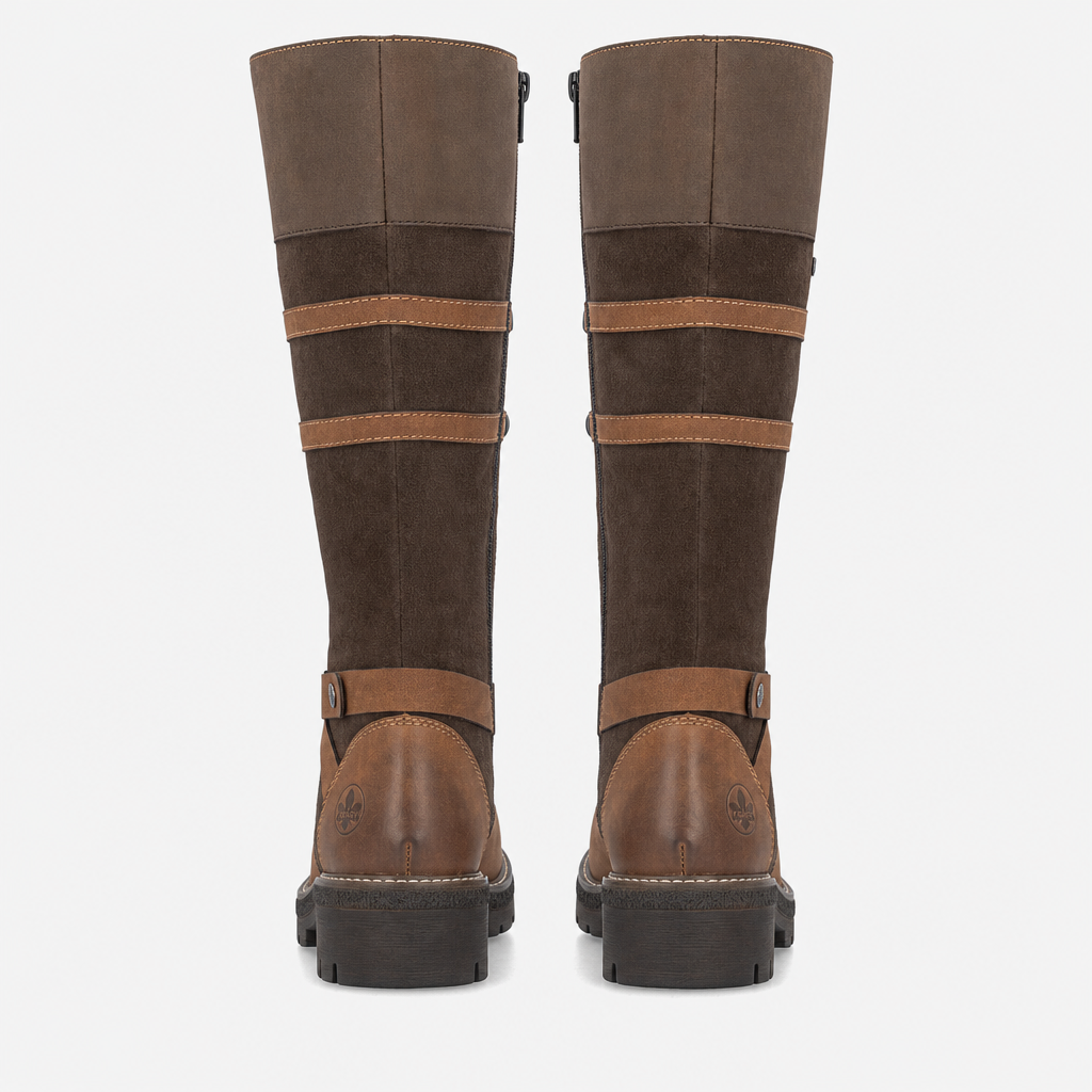 Rieker Y8101 Womens Knee High Boots Brown/Havanna/Brandy/Tabak